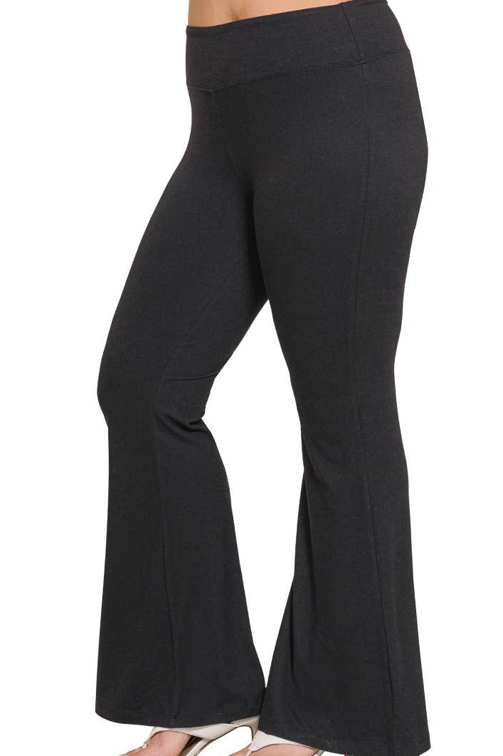 Zenana Plus Size Buttery Soft Flare Leggings