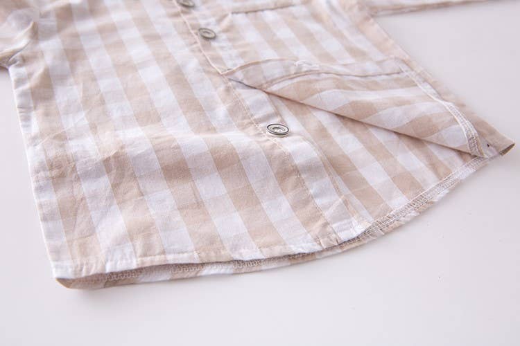 Plaid Cotton Button-Down Shirt