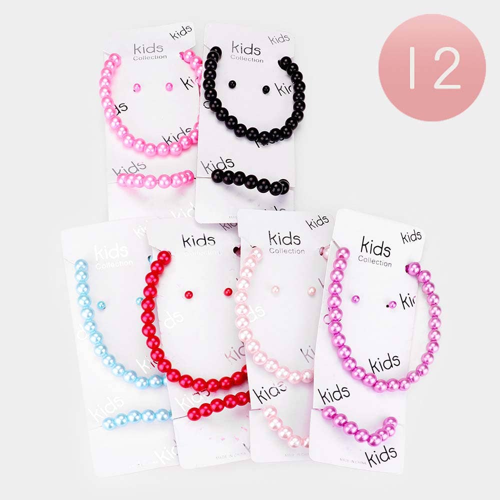 Kids Faux Pearl Necklace Sets