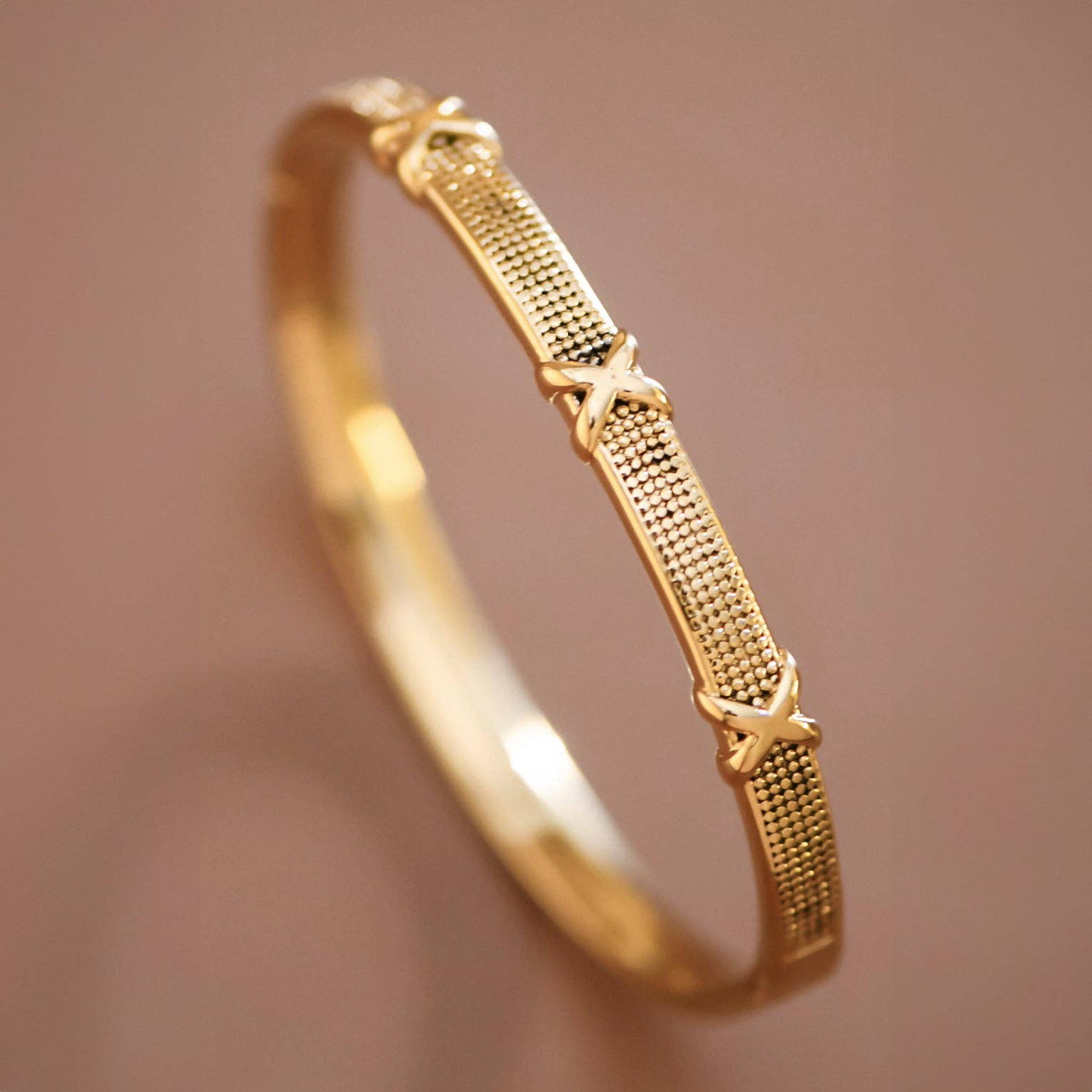 18K Gold Plated Waterproof Stainless Steel Bangle