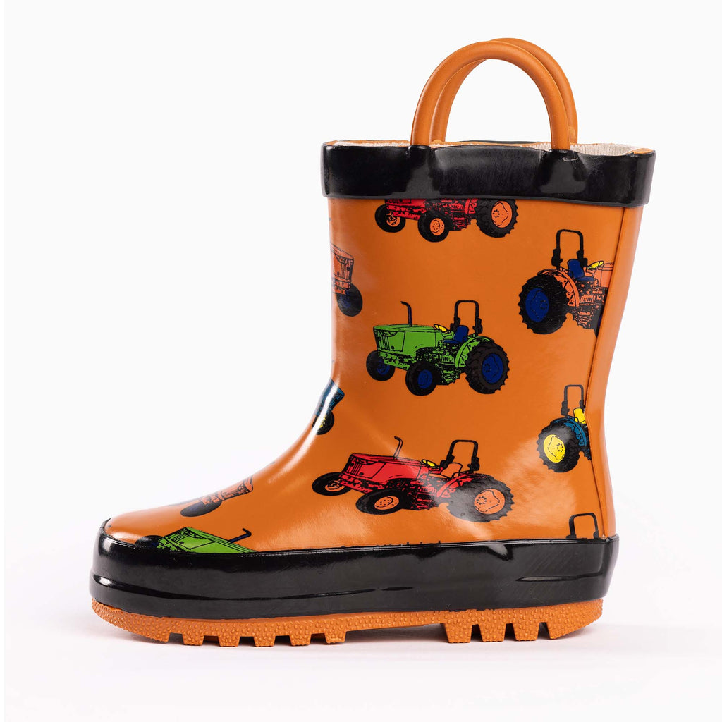 Norty Waterproof Rain Boots- Tractor
