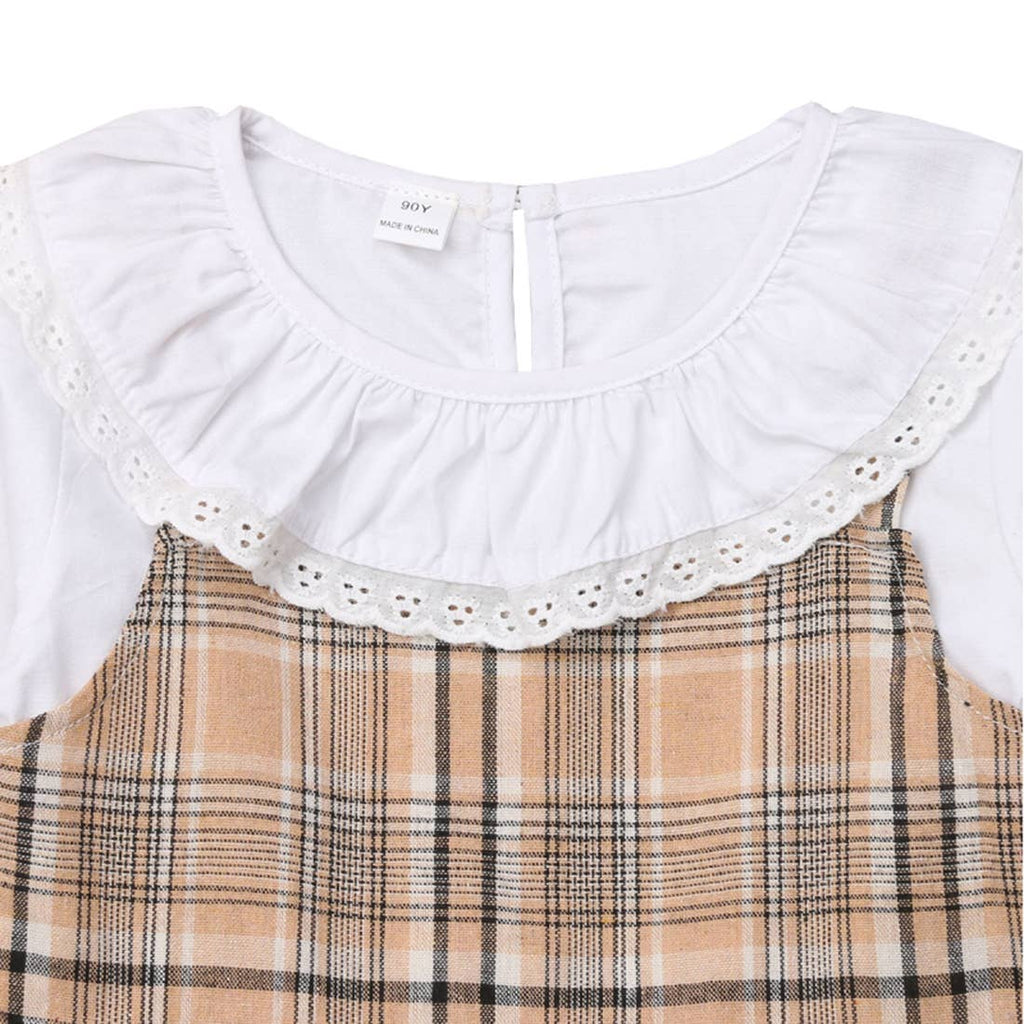 Beige Lace Cotton Dress
