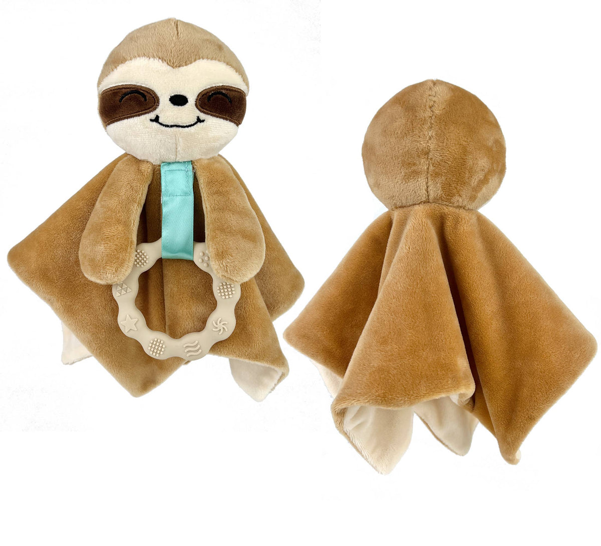 Plush Baby Lovey with Teether: Sloth, Dino, Fox