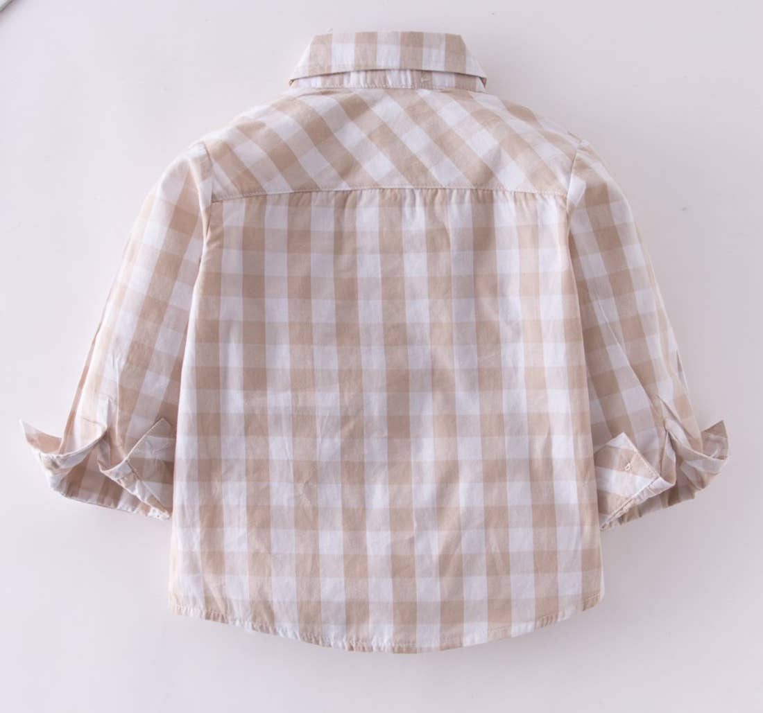 Plaid Cotton Button-Down Shirt