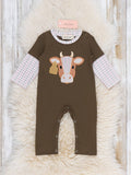Cattle Ranch Layered Sleeve Romper