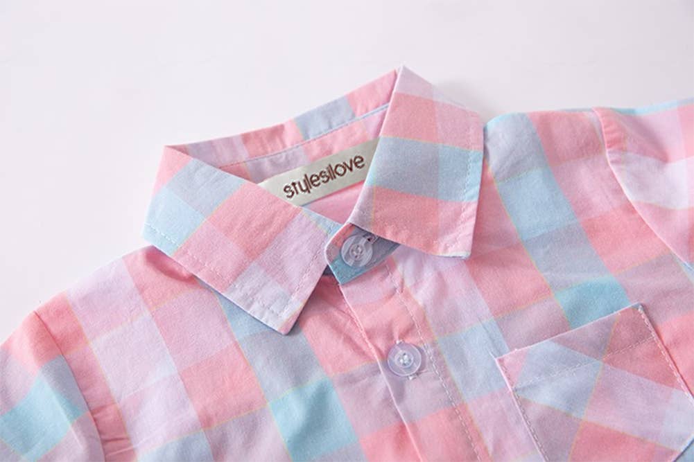 Plaid Cotton Button-Down Shirt