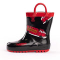 Norty Waterproof Rain Boots Black Firetrucks