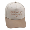 TWO TONE EMBROIDERY  WORD BASEBALL HAT CAP