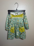 Girls Floral green dress