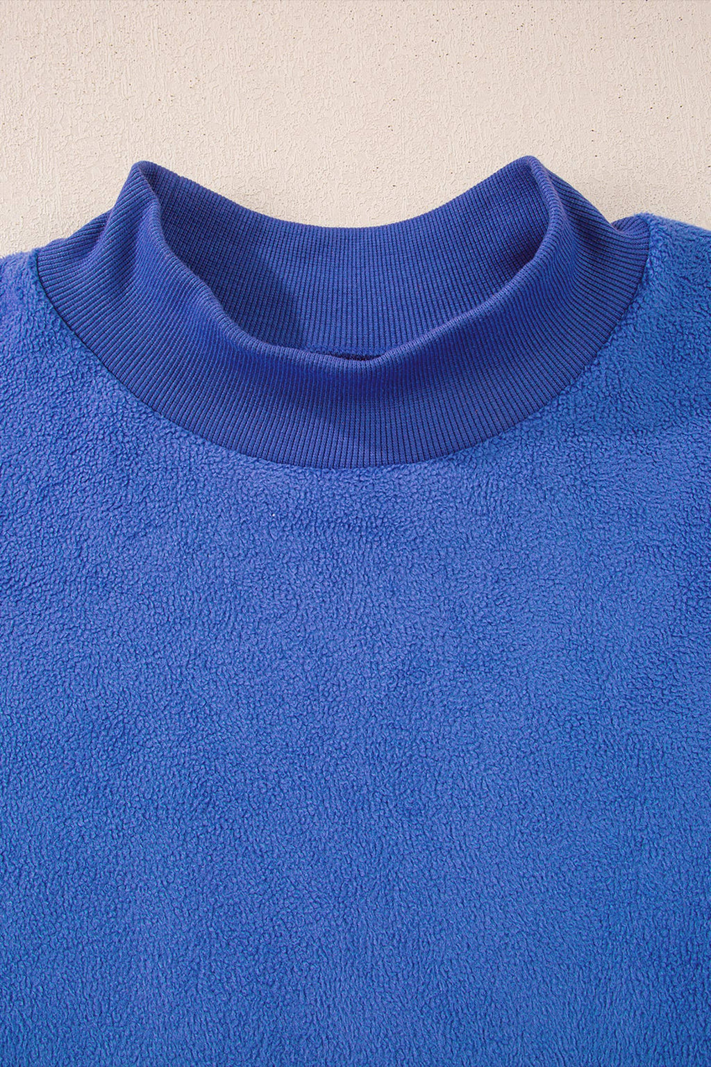 Reversible Mock Neck Sweatshirt