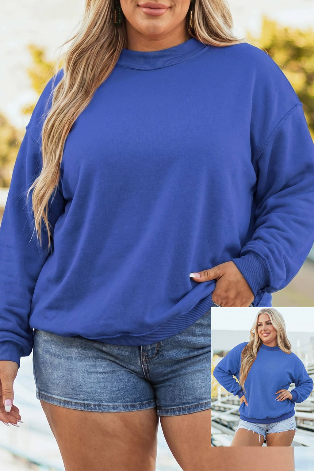 Reversible Mock Neck Sweatshirt