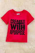 CREATED WITH A PURPOSE- FUCHSIA TEE