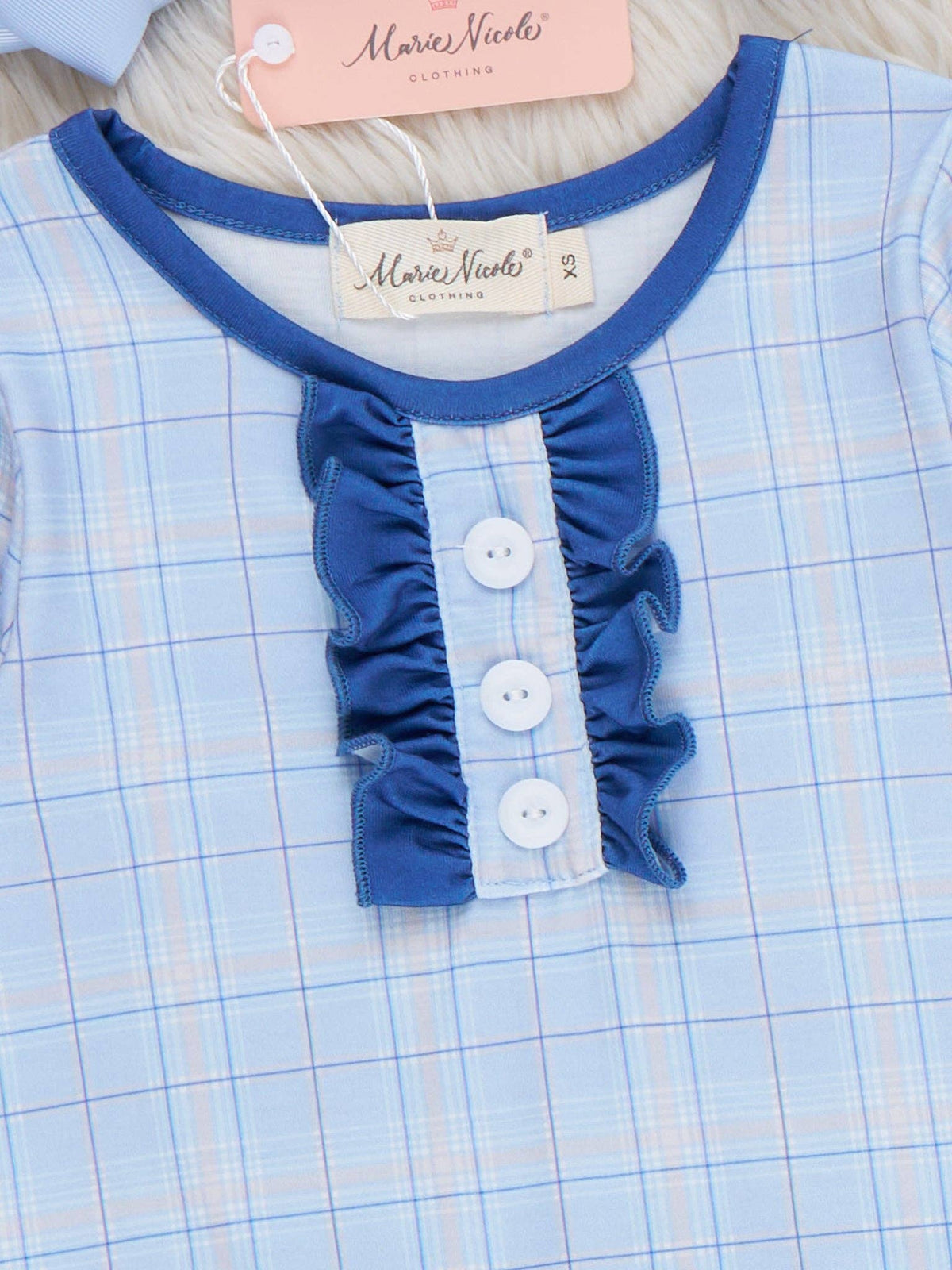 Little Lady Classic Plaid Ruffle Night Gown