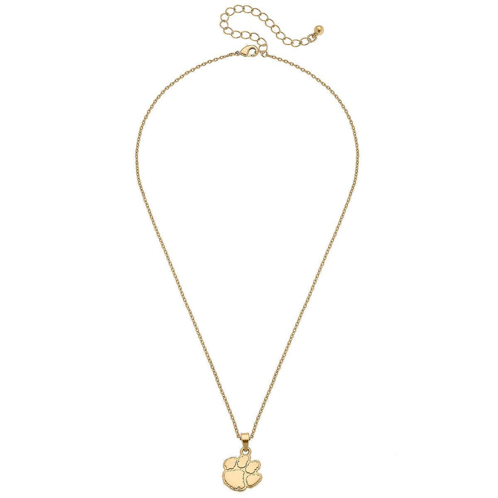 Clemson Tigers 24K Gold Plated Pendant Necklace