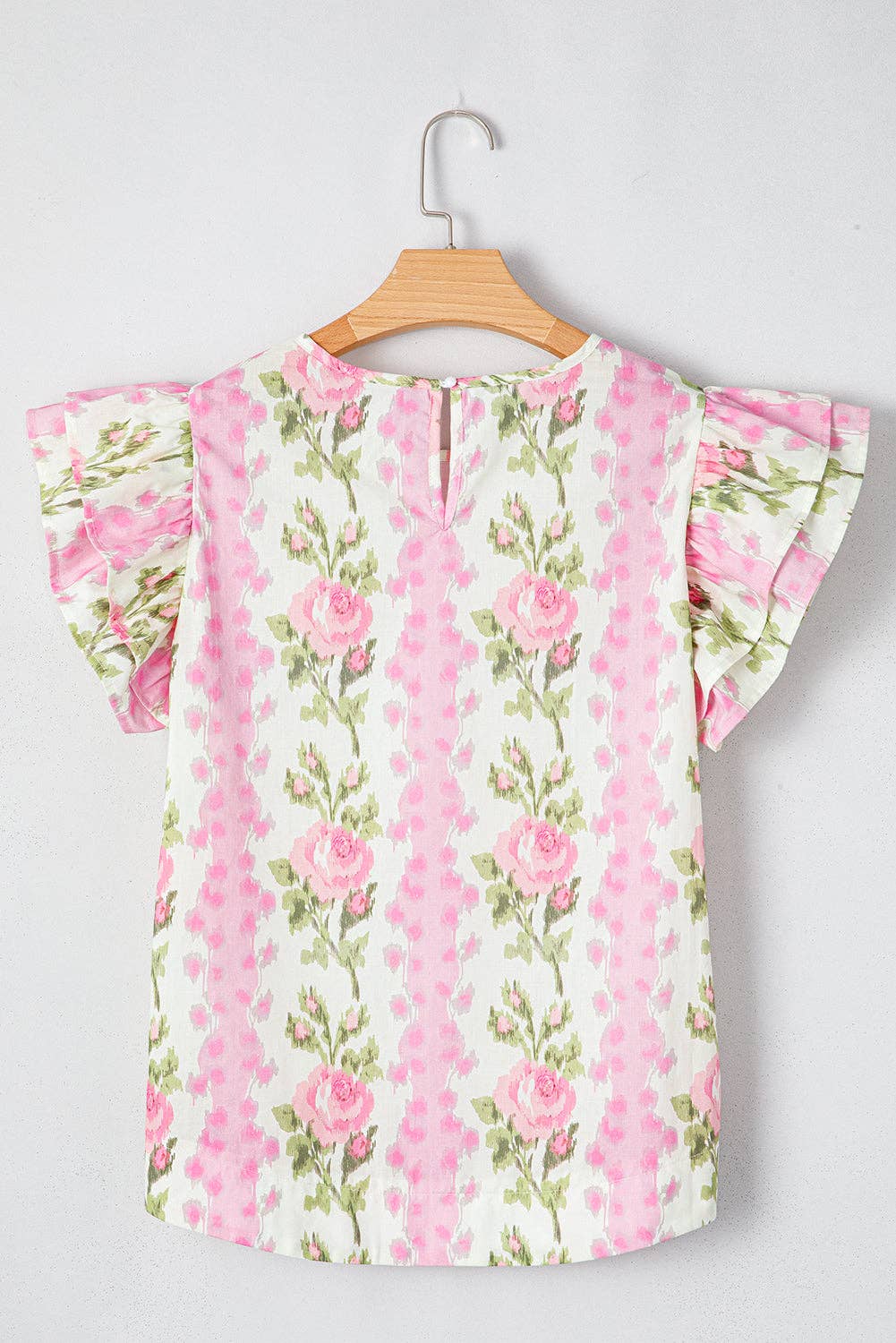 Floral Ruffle Short Sleeve Top