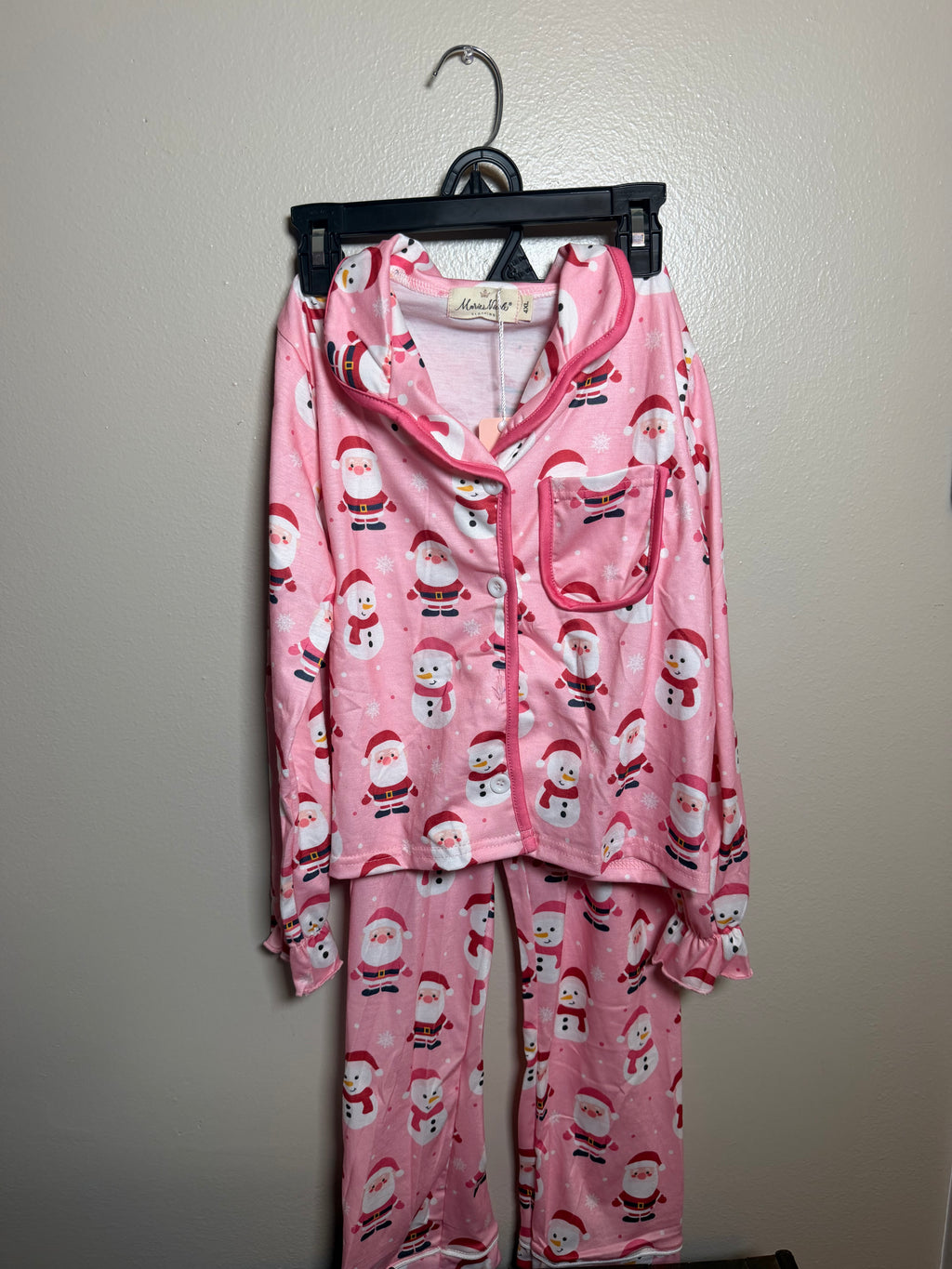 Girls Santa pj set