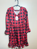 Red and black girls Christmas dress