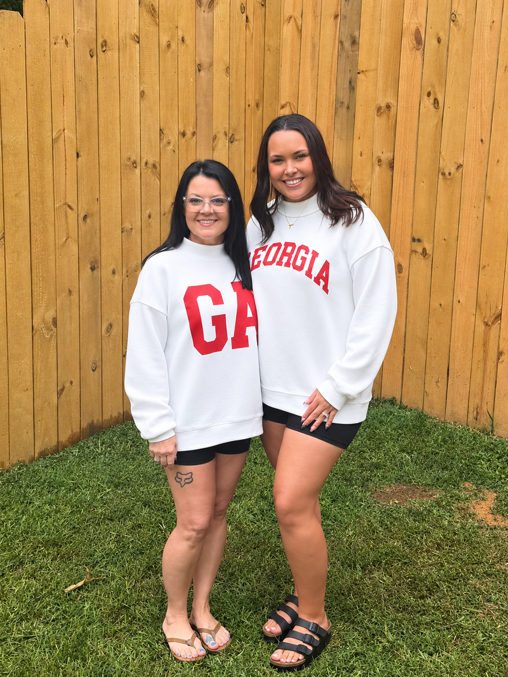 Reversible Long Sleeve Mock Neck Sweatshirt- GA