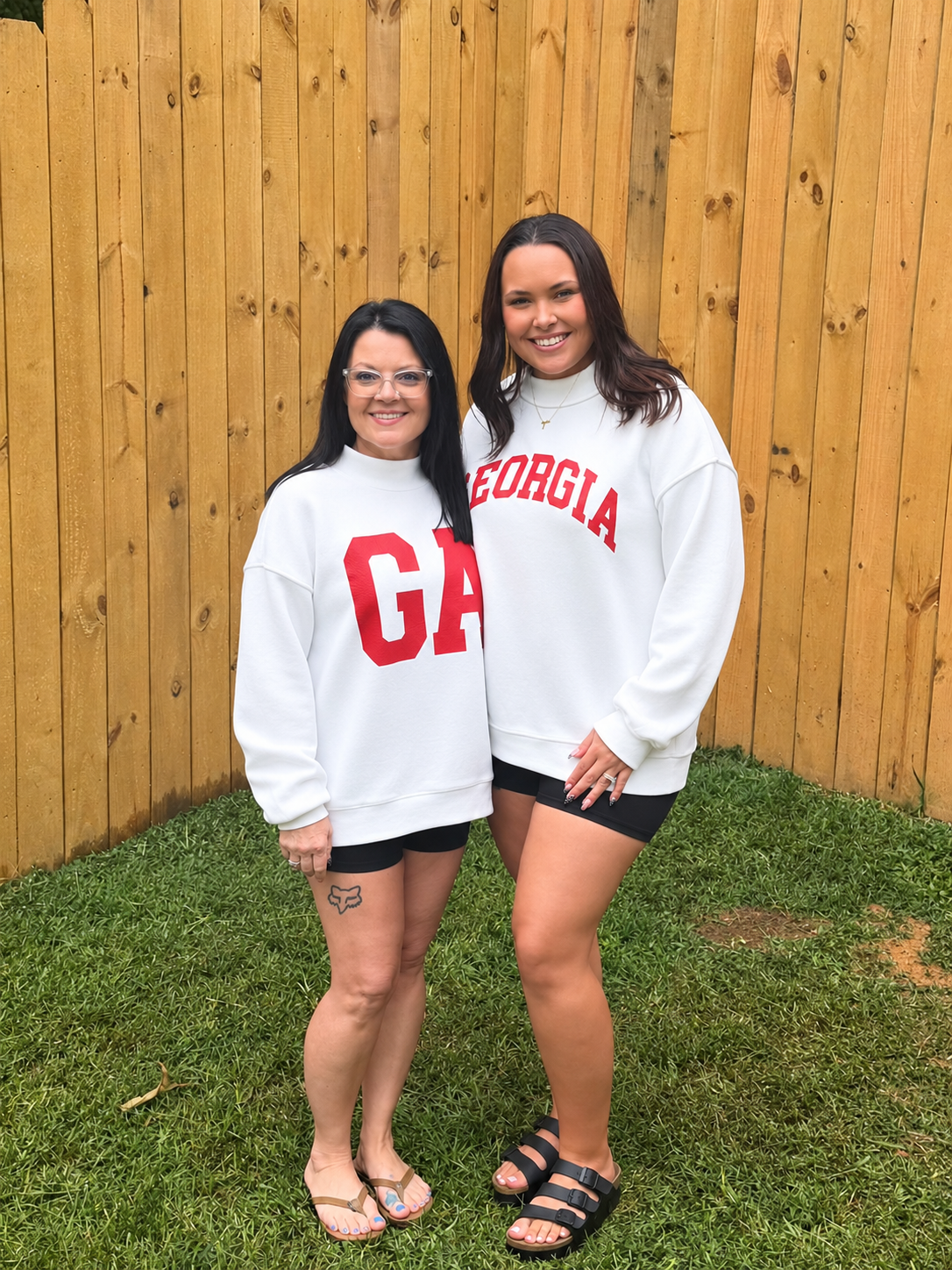 Reversible Long Sleeve Mock Neck Sweatshirt- GA