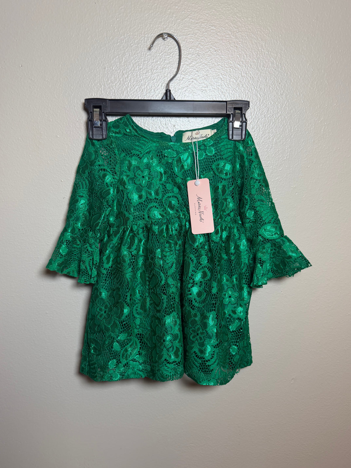 Green girls dress