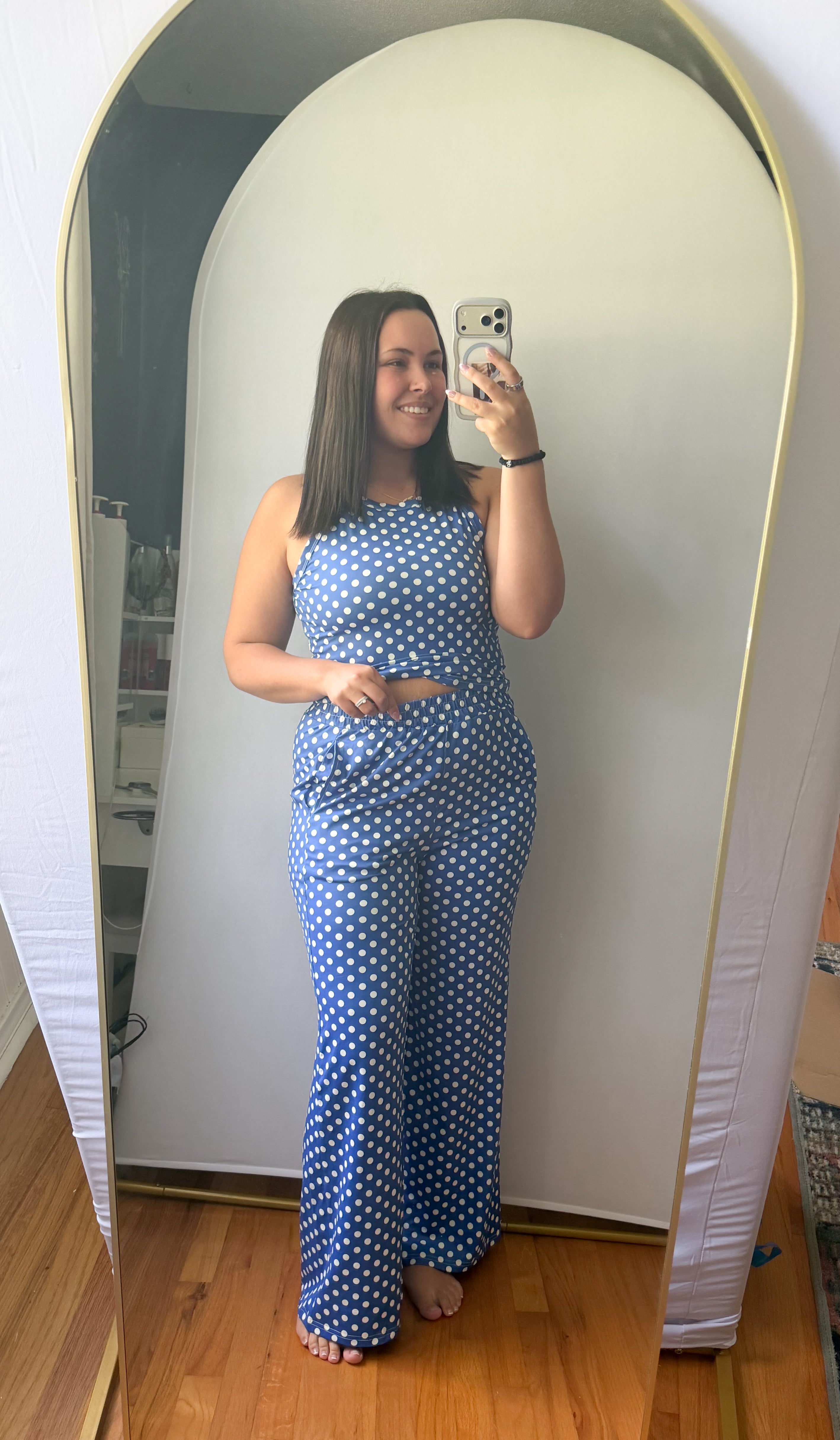 Polka Dot Tank & Loose Pants Set