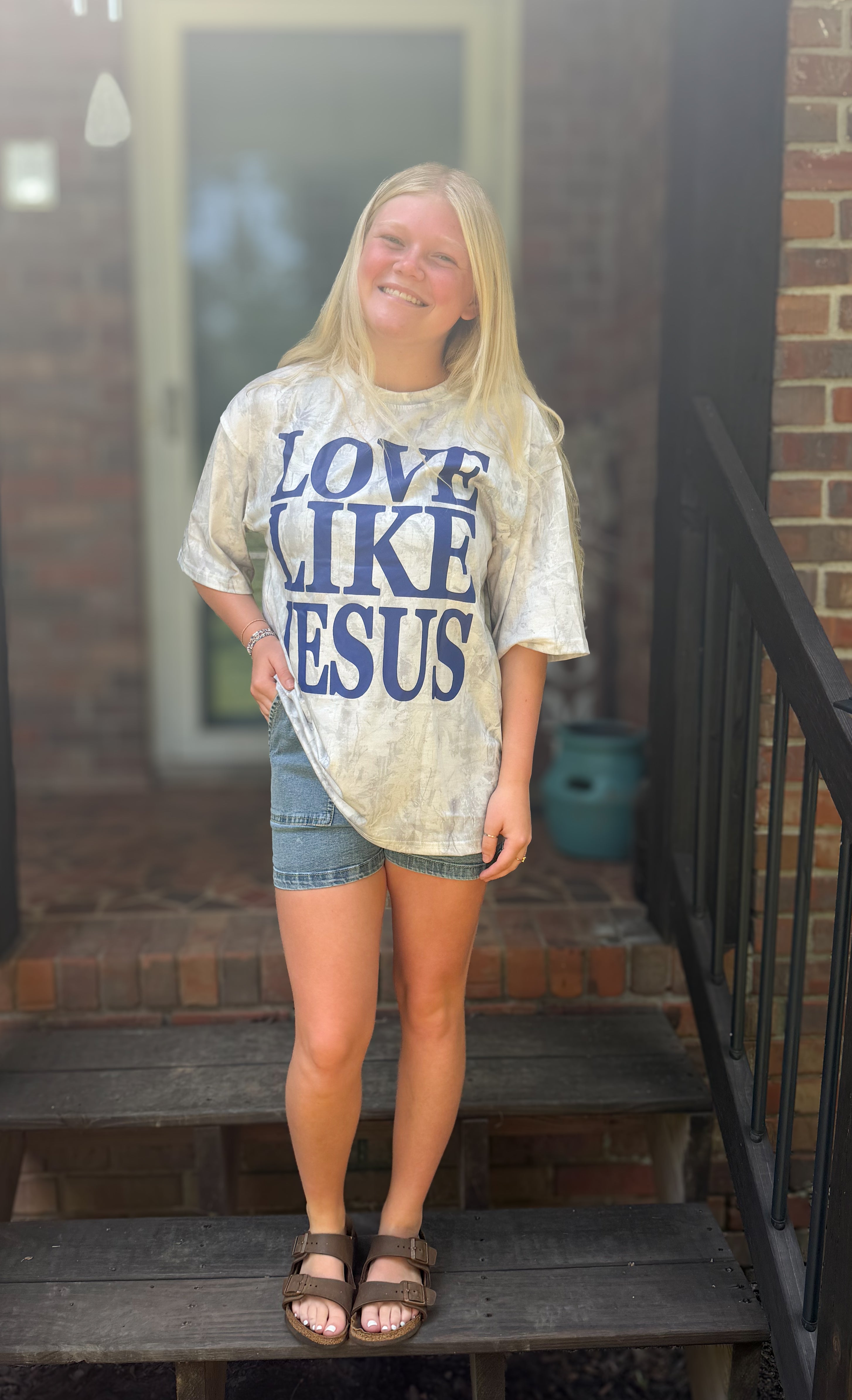 Love Like Jesus Camouflage Oversized T Shirt