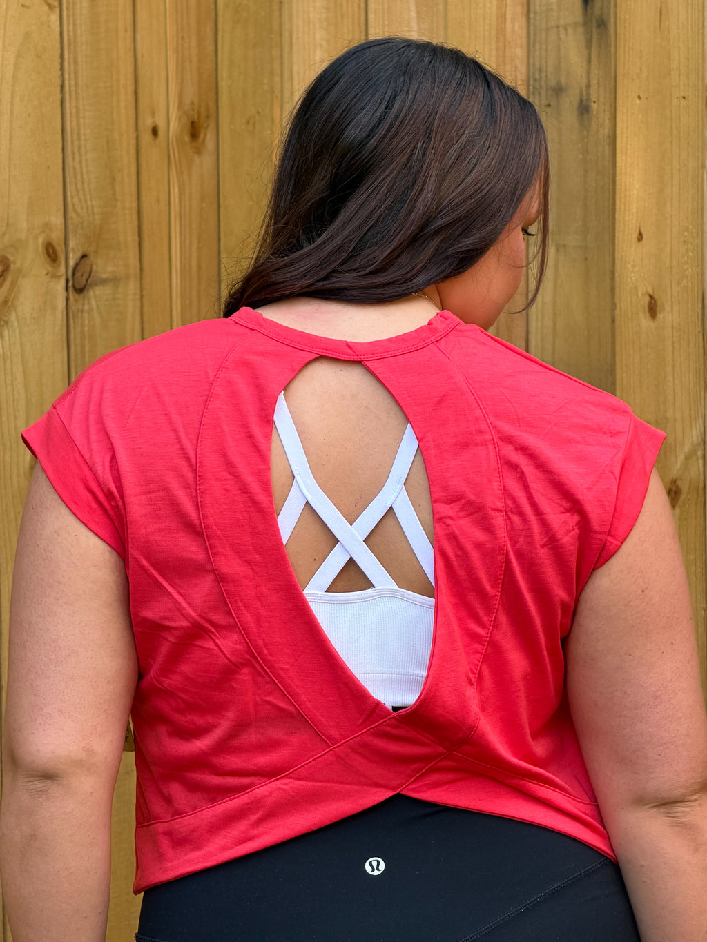 Red Cross-Back Shirt