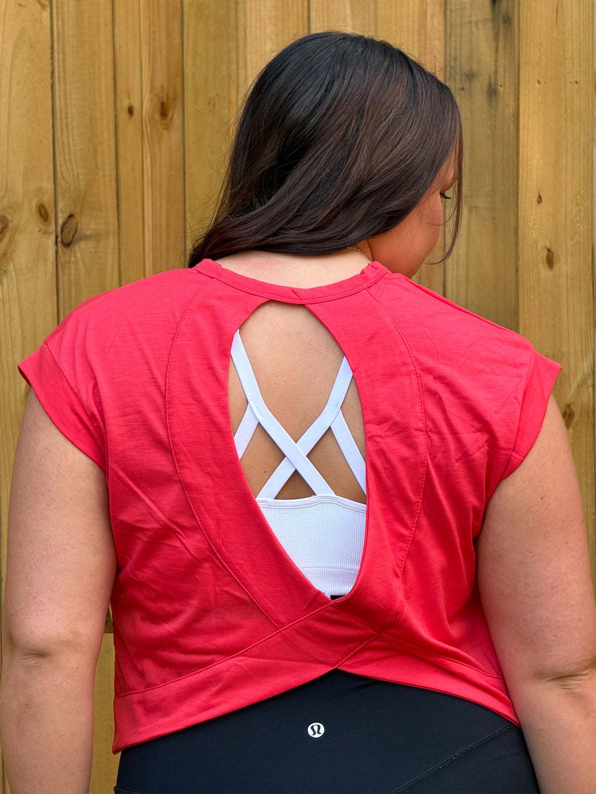 Red Cross-Back Shirt