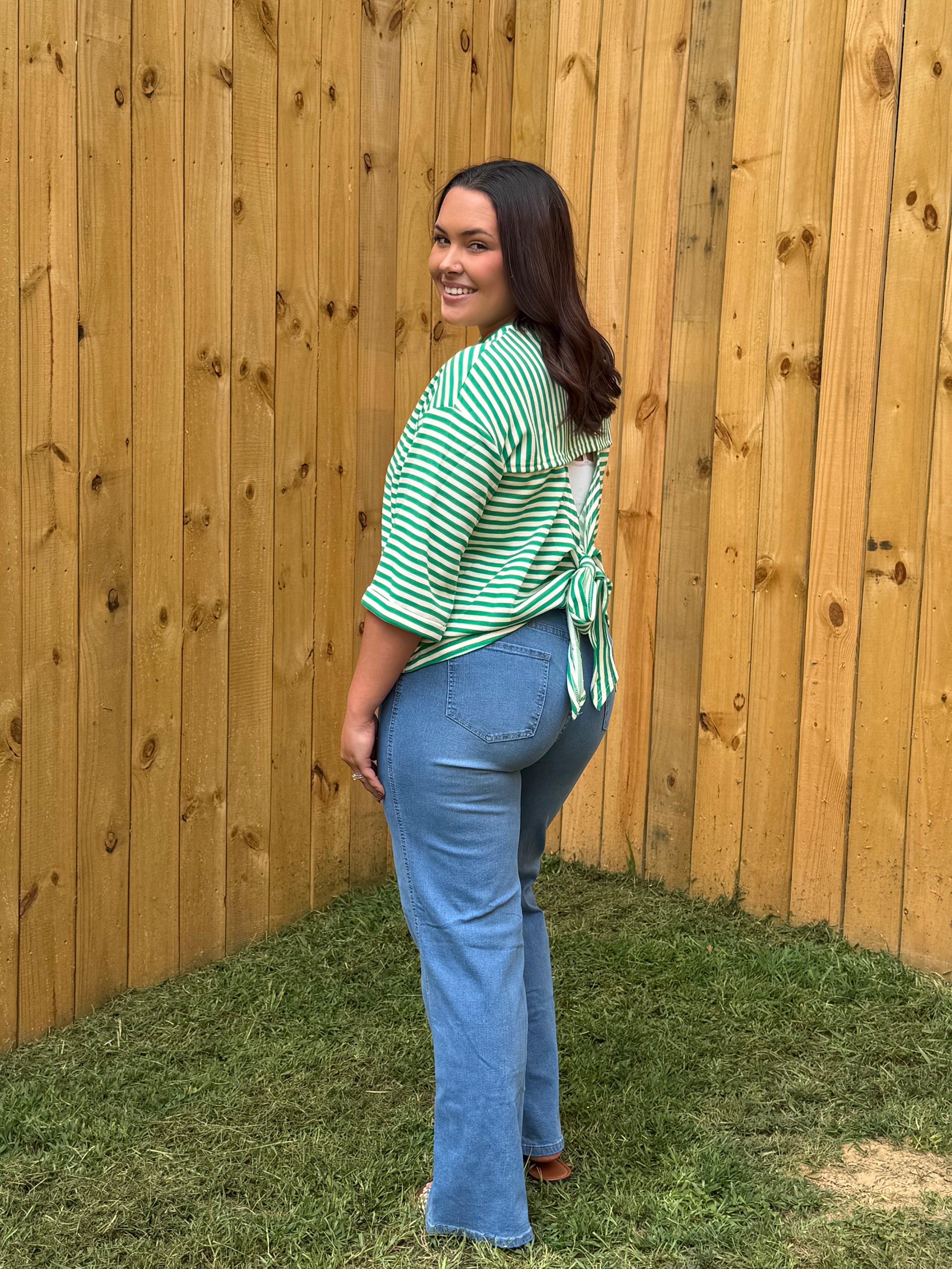 Basic High Rise Straight Cuff Jeans
