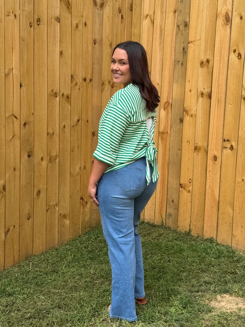 Basic High Rise Straight Cuff Jeans