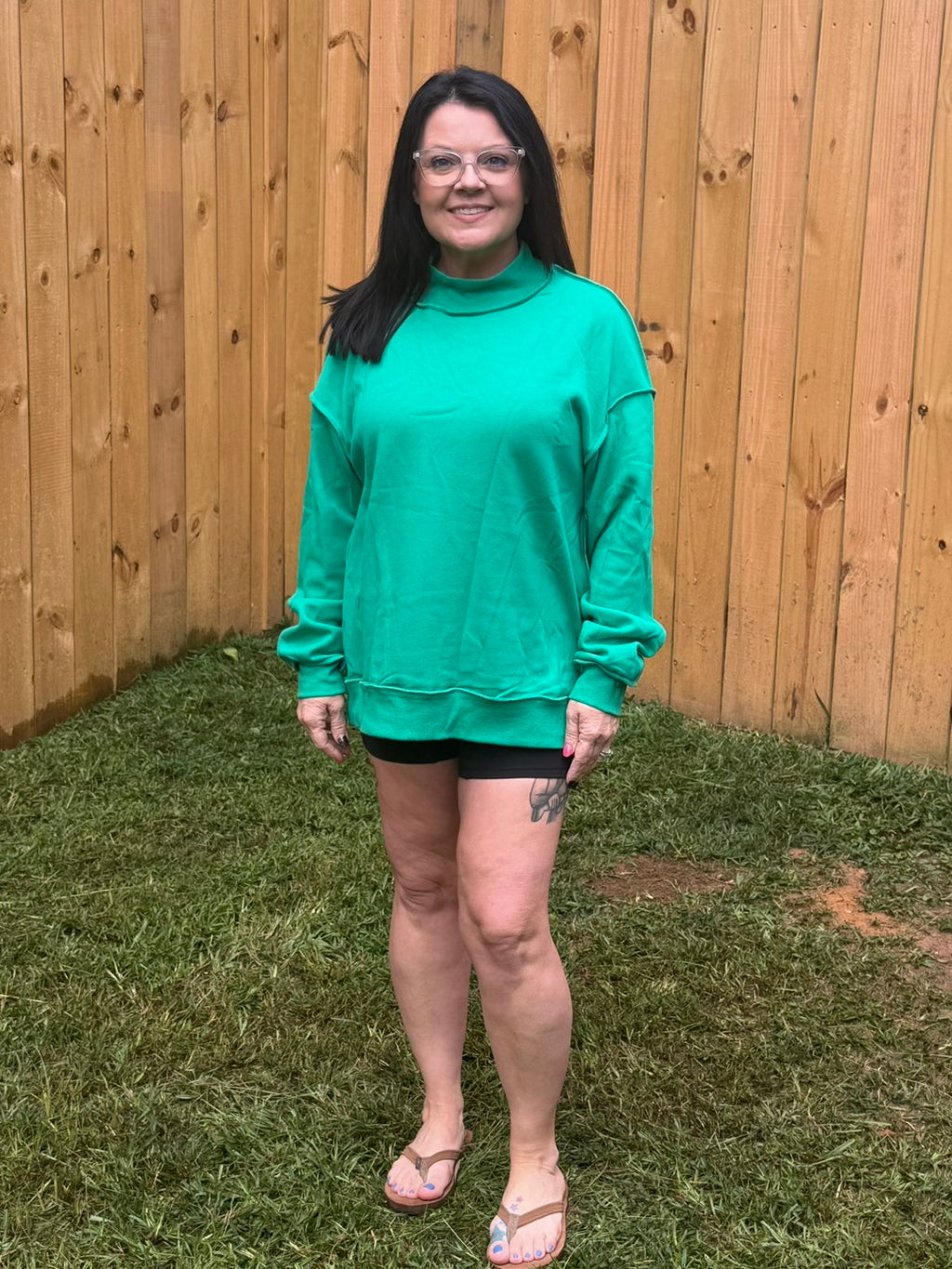 Reversible Mock Neck Sweatshirt