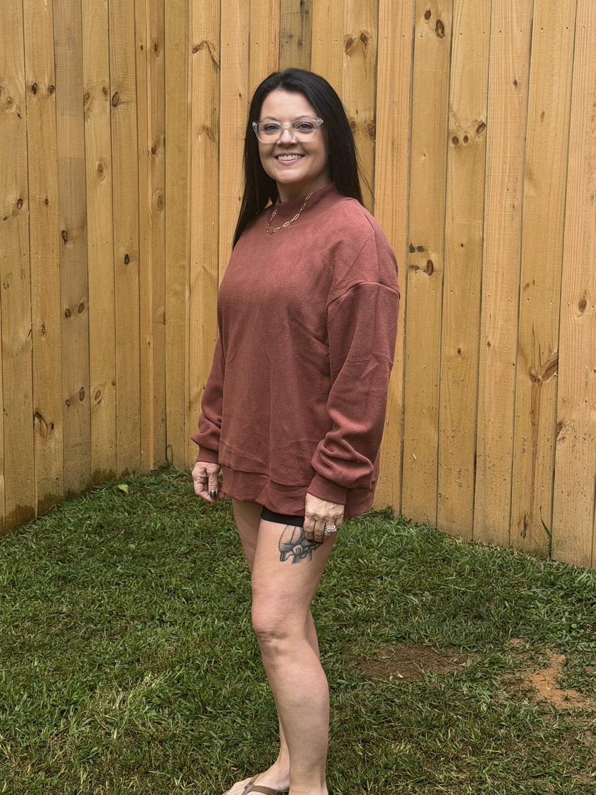Reversible Mock Neck Sweatshirt