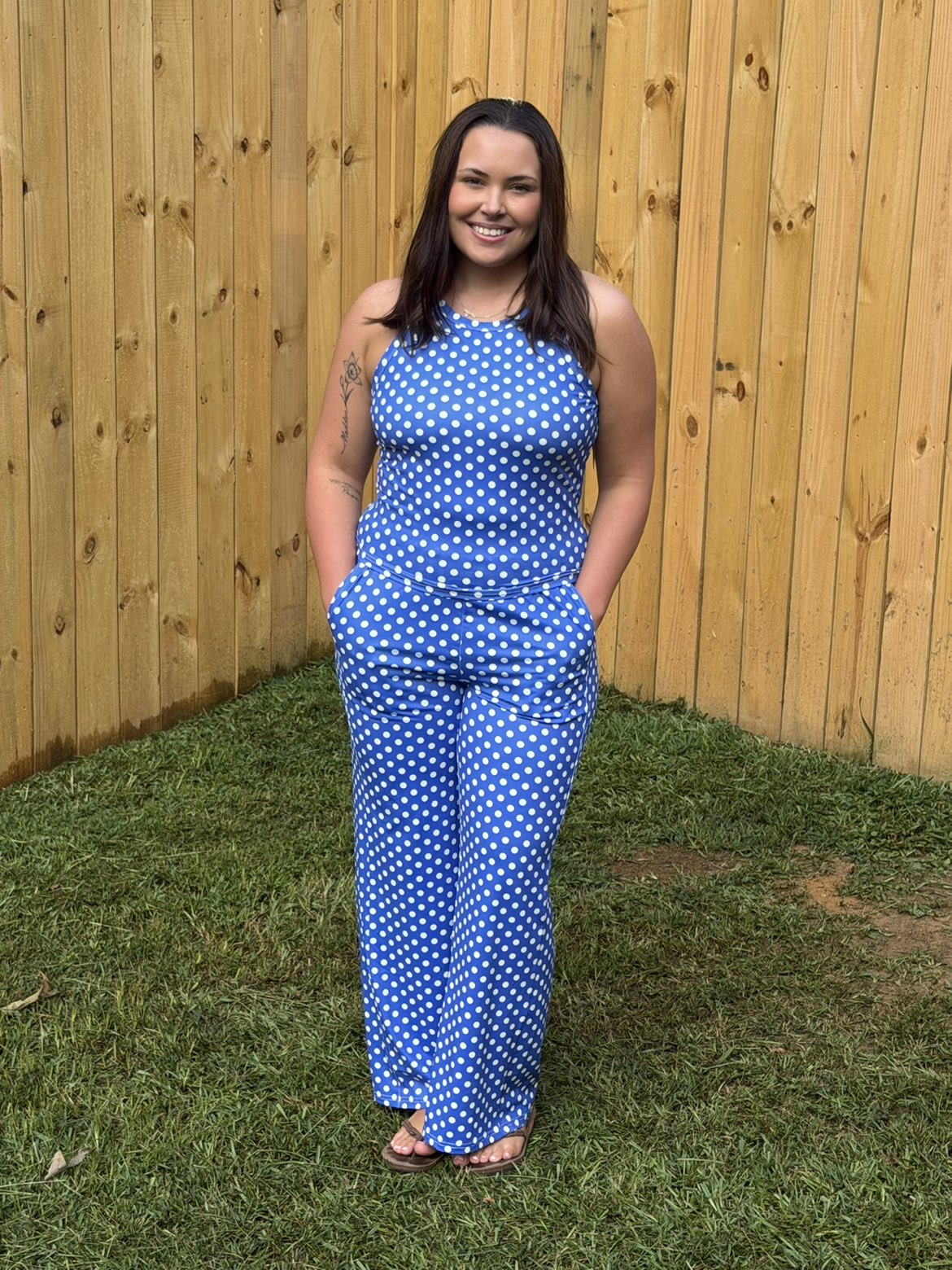 Polka Dot Tank & Loose Pants Set