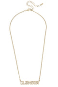 Clemson Tigers Varsity Outline Necklace in Shiny Gold