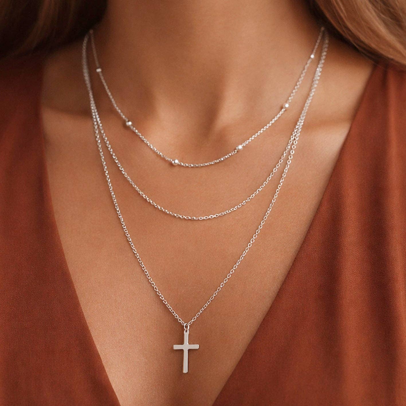 Tarnish-Resistant Waterproof Stainless Steel Chain Necklace