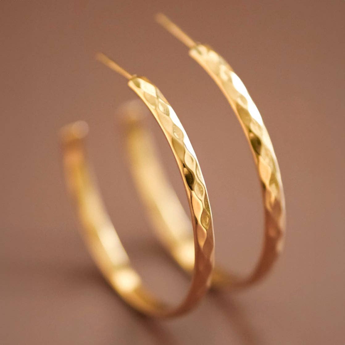 18K Gold PVD Plated Waterproof Stainless Steel Hoop Earrings