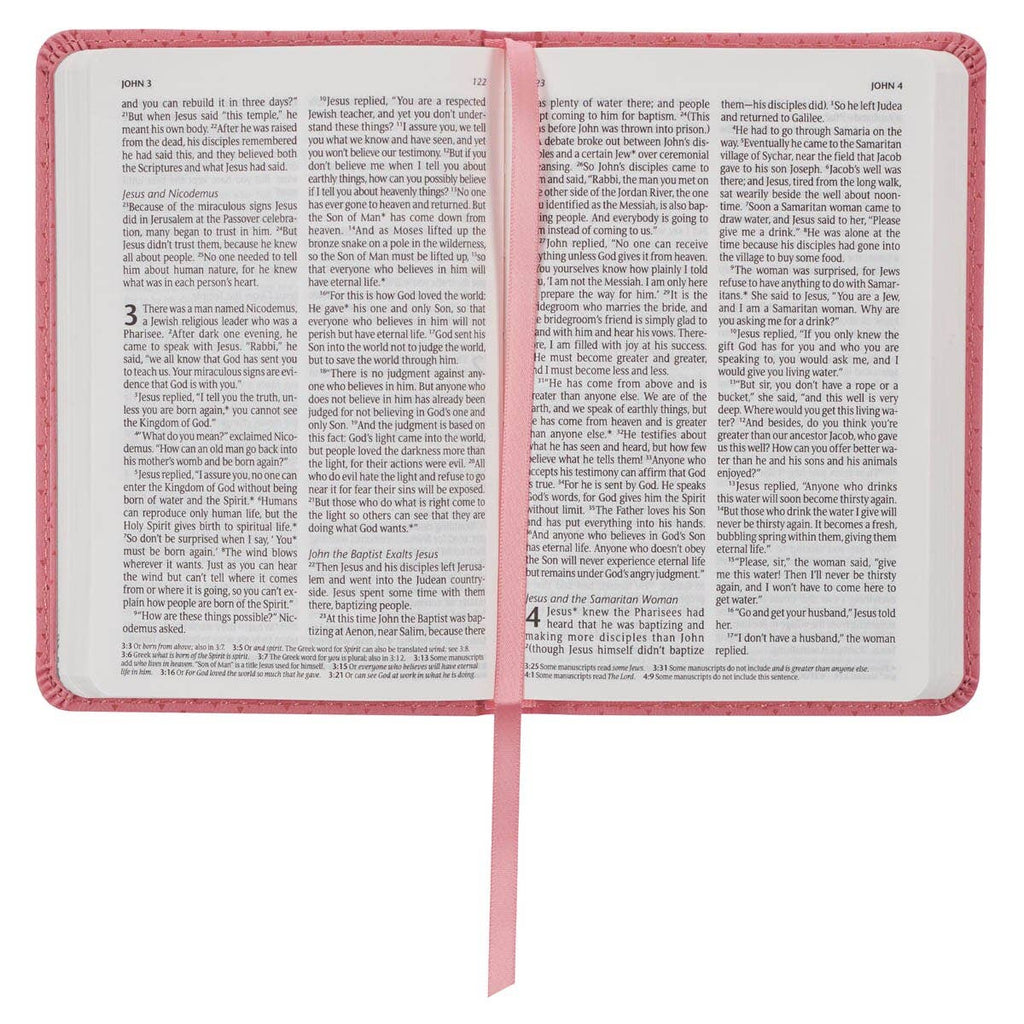 Bible NLT Infant New Testament Faux leather, Pink