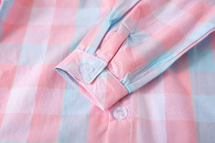 Plaid Cotton Button-Down Shirt
