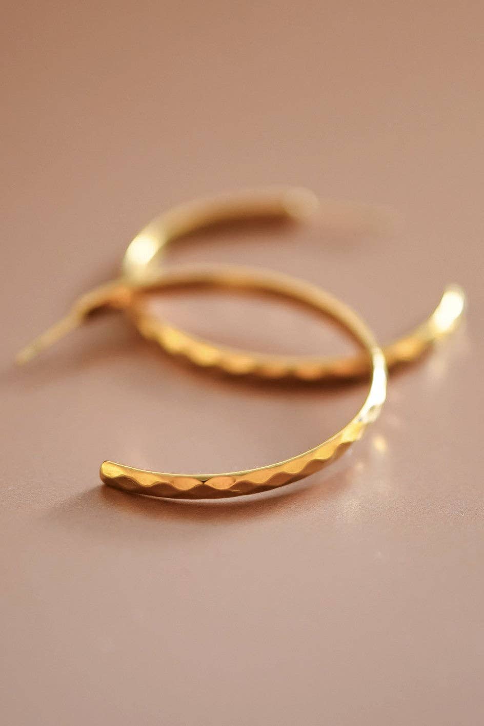 18K Gold PVD Plated Waterproof Stainless Steel Hoop Earrings