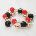 3PCS - Bold Bubble Beaded Stretch Multi Layered Bracelets