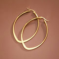 18K Gold Plated Waterproof Stainless Steel Hoop Earrings