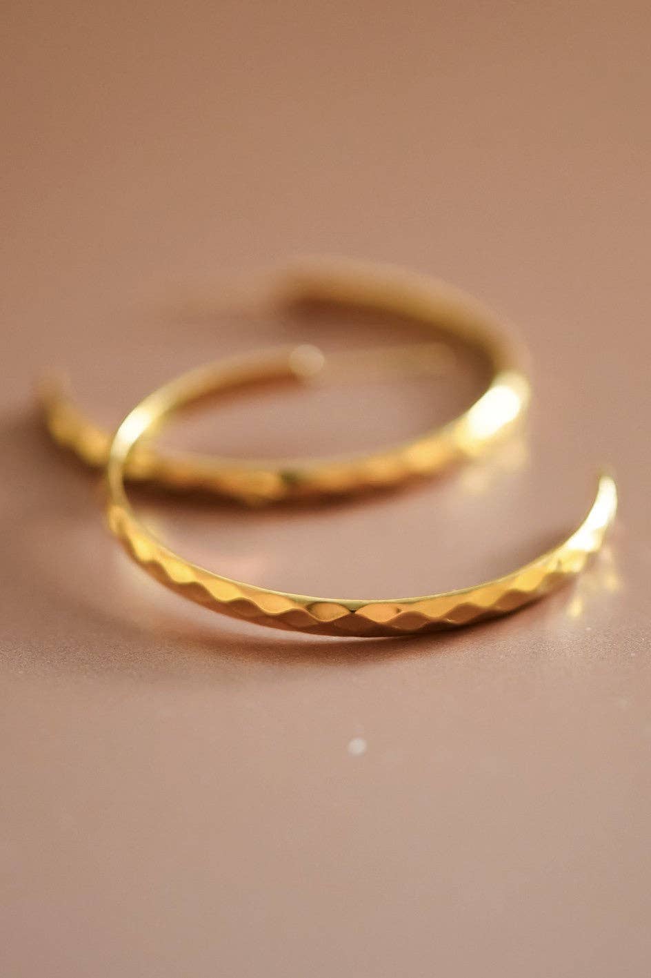 18K Gold PVD Plated Waterproof Stainless Steel Hoop Earrings