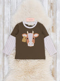 Cattle Ranch Layered Sleeve Top