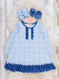 Little Lady Classic Plaid Ruffle Night Gown